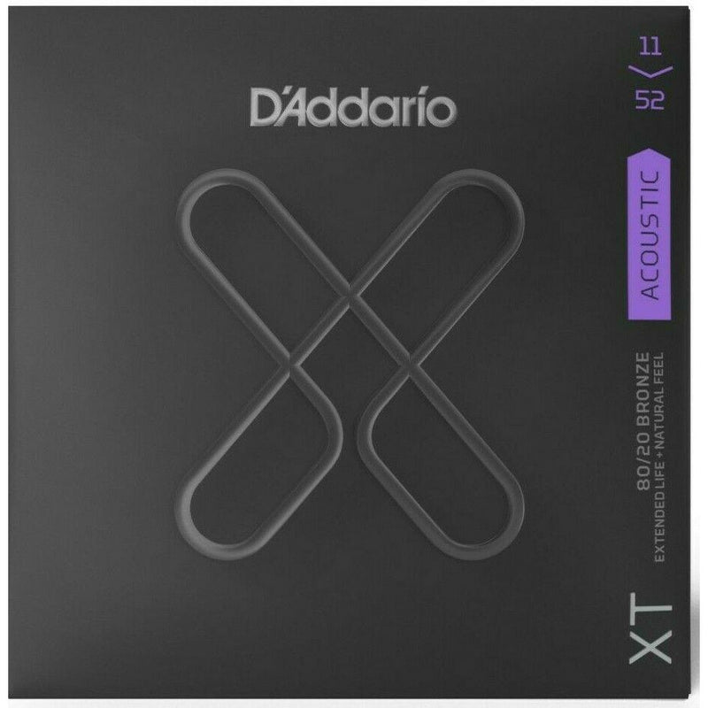 D'Addario XTABR1152 Acoustic Guitar Strings, 80/20 Bronze Custom Light 11-52