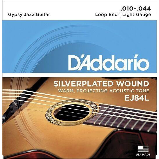 D'Addario EJ84L Gypsy Jazz, Loop End Guitar Strings Light, 10-44