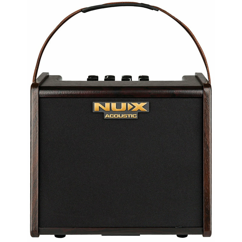NU-X AC-25 Portable Acoustic Amplifier Mains Or Internal Battery Operation.