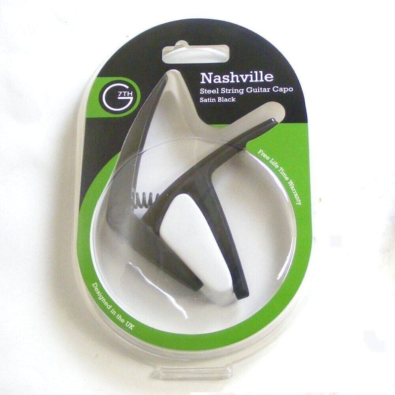 Guitar Capo, G7th Nashville Capo. Lightweight Spring Capo , Black Finish.