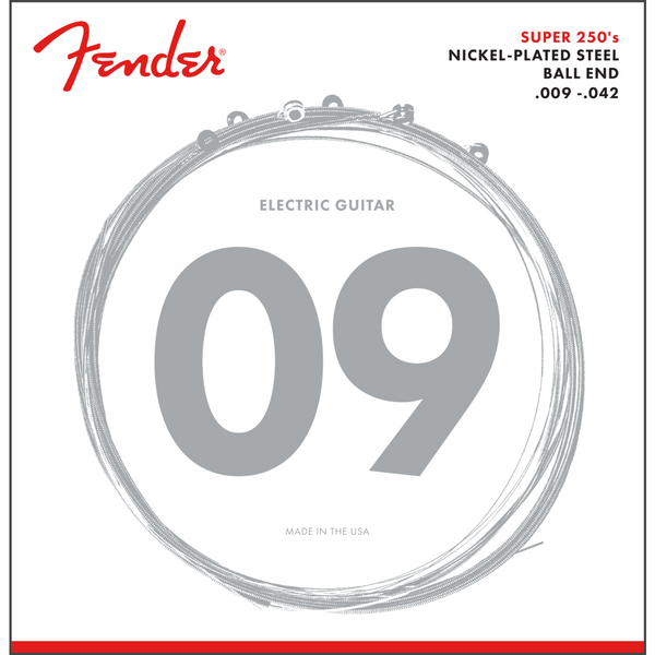 Fender Super 250L Guitar Strings, Nickel Plated Steel, Ball End P/N 0730250403