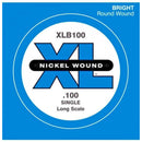 D'Addario XLB100 Nickel Wound Bass Guitar Single String, Long Scale .100