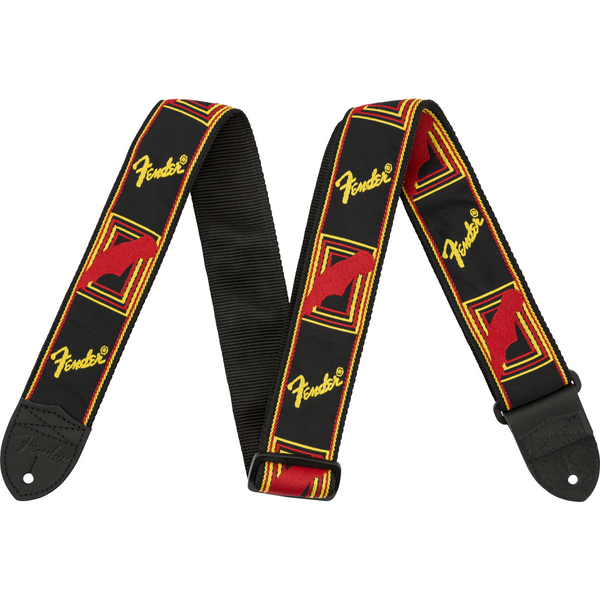 Fender 2" Monogrammed Strap, Black/Yellow/Red P/N: 0990681500