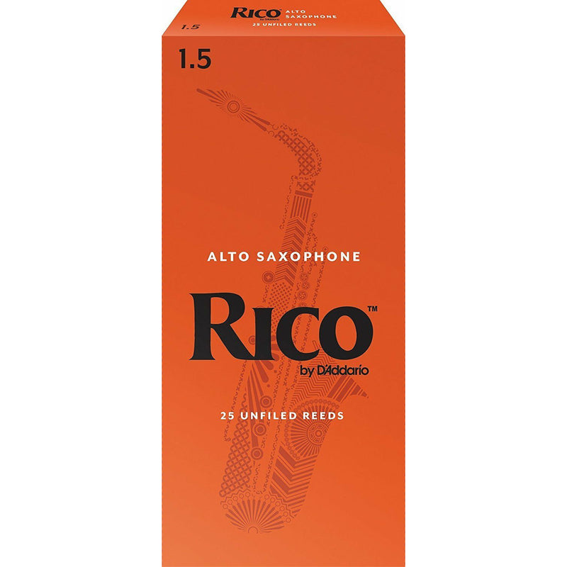 Rico by D'addario Alto Sax Reeds 25 Pack Strength 1.5 RJA2515