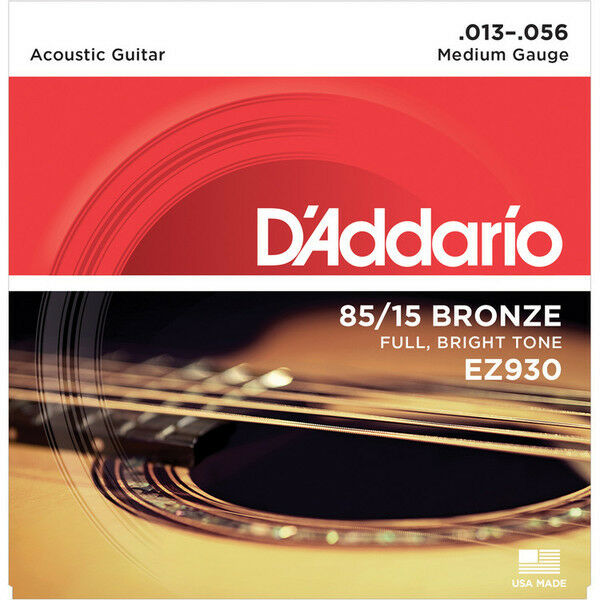 3x D'Addario EZ930 85/15 Great American Bronze,Medium 13-56.Heavier Tension