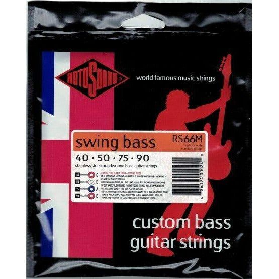 Rotosound RS66M Swing Bass Guitar Set Stainless Steel Round wound 40-90 Gauge