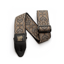 Guitar Strap By Ernie Ball. Guitar Strap Gold and Black Paisley Jacquard  P04163