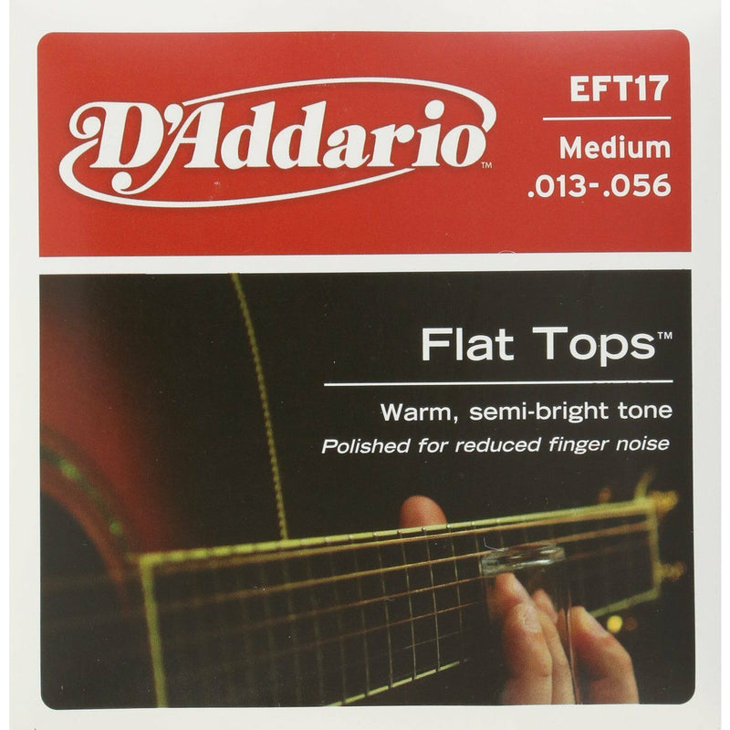 D'Addario EFT17 Flat Tops Medium   (.013-.056)   Acoustic Guitar Strings