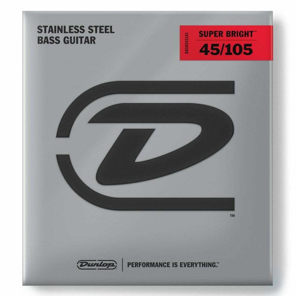 Dunlop Super Bright Stainless Steel 45-105 Bass Guitar Strings JD-DBSBS45105