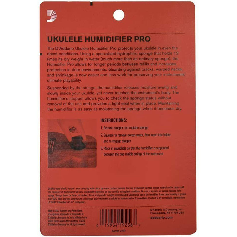 D'Addario PW- UHP Ukulele Humidifier Pro