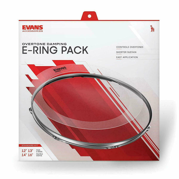 Evans E-Ring Standard Pack 12" 13" 14" & 16".External Overtone Control Rings