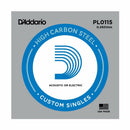 5 X D'ADDARIO PLAIN STEEL SINGLE GUITAR PL011.5.Electric or Acoustic 5 Pack