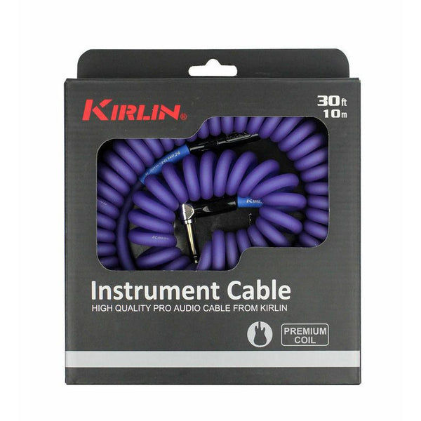 Kirlin Premium Coil 30ft Guitar Cable Purple IMK182COILP