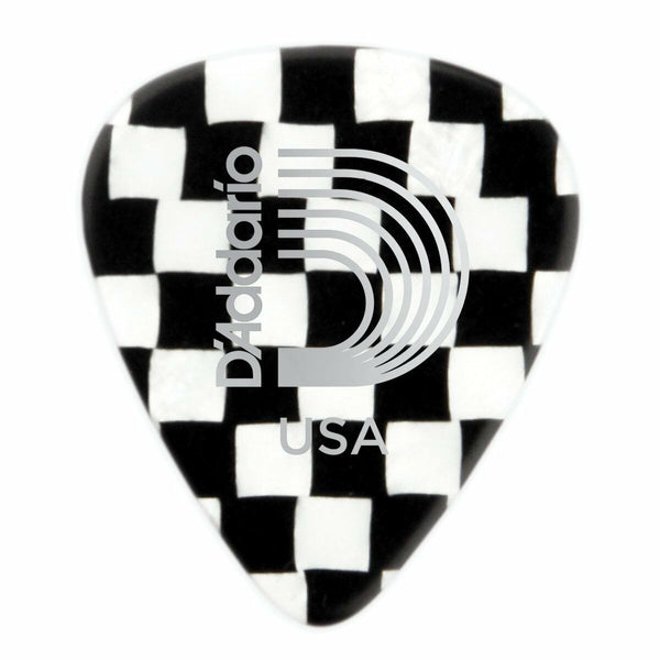 D'Addario 1CCB2-10 Checker Celluloid Guitar Picks Light .50mm