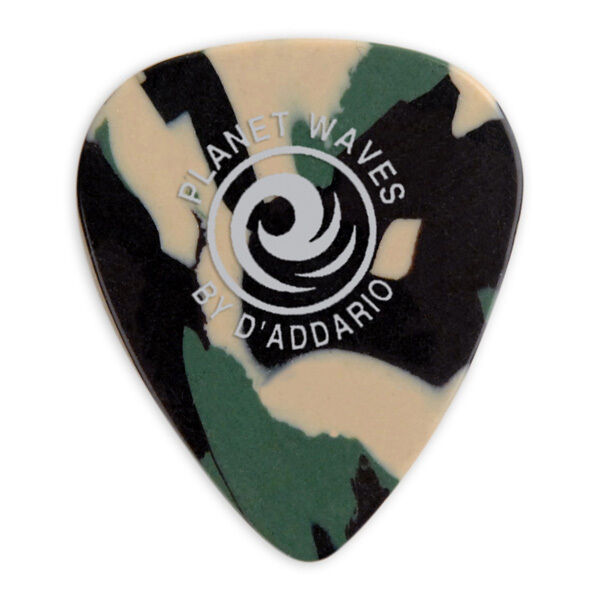 D'Addario 1CCF2-10 Camoflauge Celluloid Guitar Picks 0.5mm Light