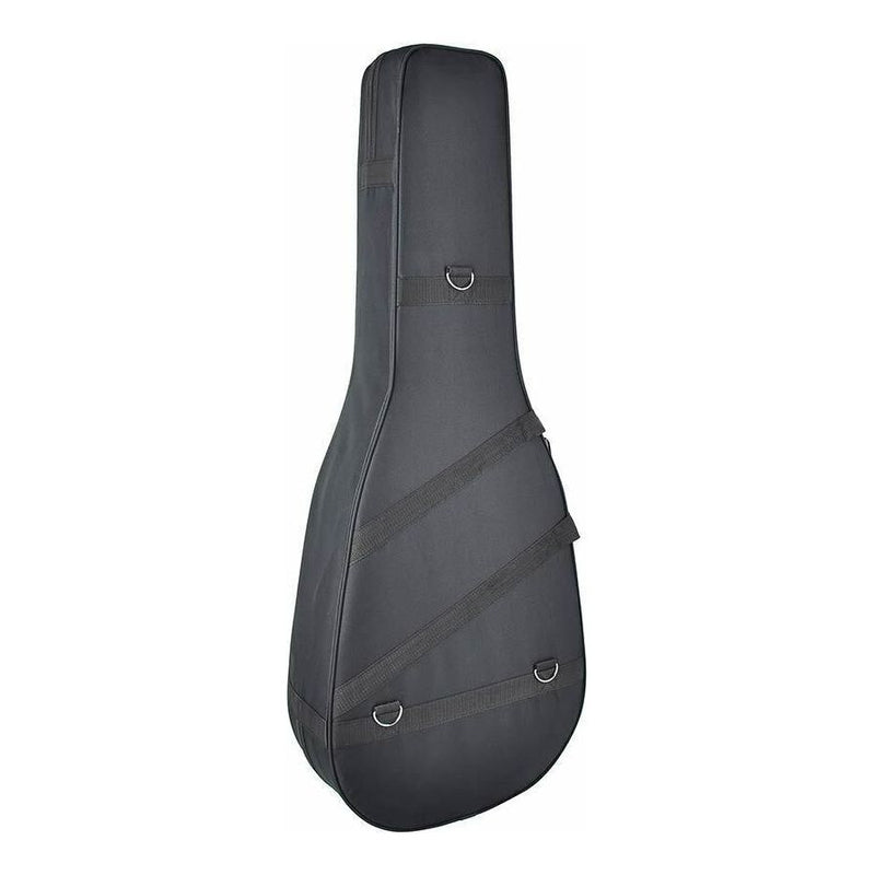 Acoustic Guitar Case, Rigid, Lightweight Form Fitted Cloth Covered + Back Strap