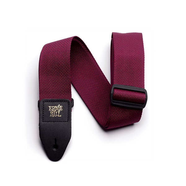 Ernie Ball Polypro 2" Wide Polypropylene Guitar Strap, Burgundy P/N P04047