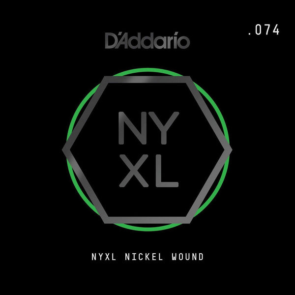 D'Addario NYNW074 NYXL Nickel Wound Electric Guitar Single String, X 2 Strings