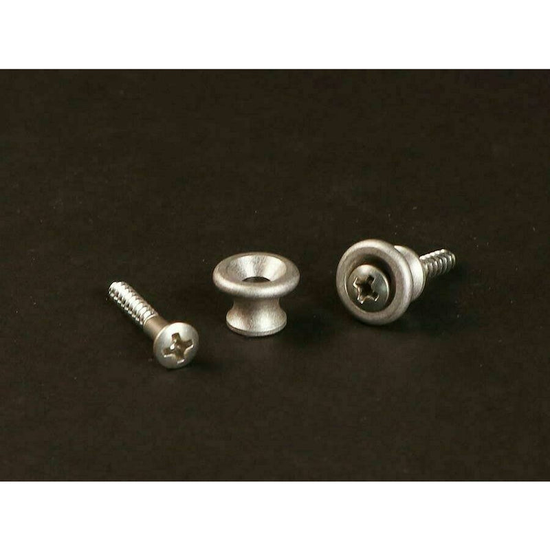 Strap Buttons for Gibson Les Paul/SG/ES etc - Aged Aluminium. Gotoh EP-A1 Relic