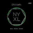 D'Addario NYNW060 NYXL Nickel Wound Electric Guitar Single String, X 2 Strings