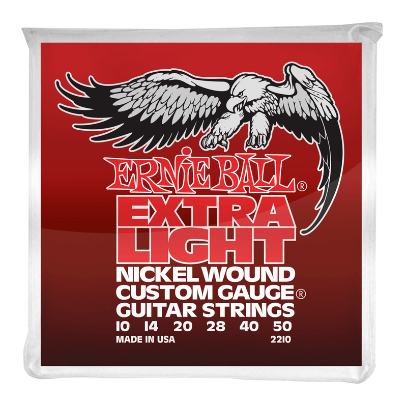 Ernie Ball 2210 Nickel Wound Custom Electric Guitar Strings 10-50 Extra Light