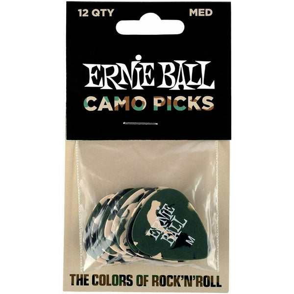 Ernie Ball 9222 Camouflage Guitar Pick 12 Pack Thin 0.72mm 12 Pack