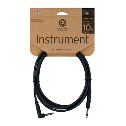 D'Addario PW CGT RA10. 10' Classic Guitar Lead Right Angle/Straight Jack .