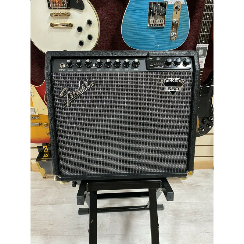 Fender Dyna-Touch III Princeton 650 Electric Guitar Amplifier + Cover + Switch