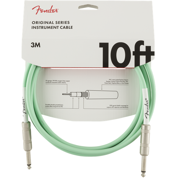 Guitar Lead Fender Original Series,10ft, Surf Green P/N 0990510058