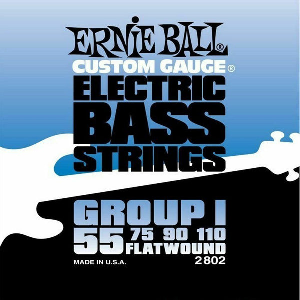 Stainless Steel Flatwound Bass Guitar Strings Ernie Ball 2802  55-110 Group I