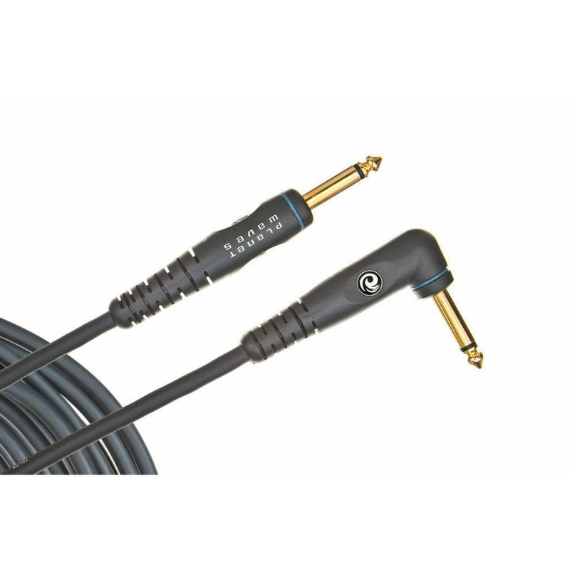 D'Addario PW-GRA-10 10' Custom Series Cable,Right Angle-Straight Jack.