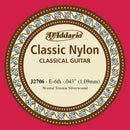 D'Addario J2706 Classic Silver Wound Nylon 6th (E) String for Classic Guitar X5