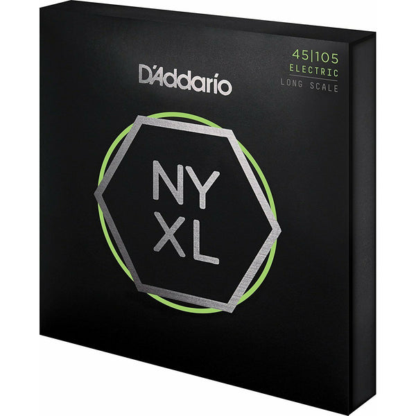 D'addario NYXL45105, Set Long Scale, Light Top / Med Bottom, 45-105