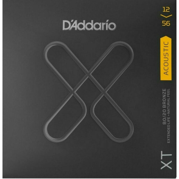 D'Addario XTABR1256 Acoustic Strings, 80/20 Bronze Light Top Medium Bottom 12-56