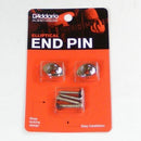 Guitar Strap Buttons (x2) By D'Addario  - Chrome.Fits All Guitars. P/N:PWEEP202