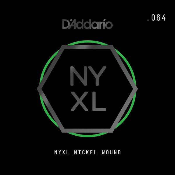 D'Addario NYNW064 NYXL Nickel Wound Electric Guitar Single String, X 2 Strings