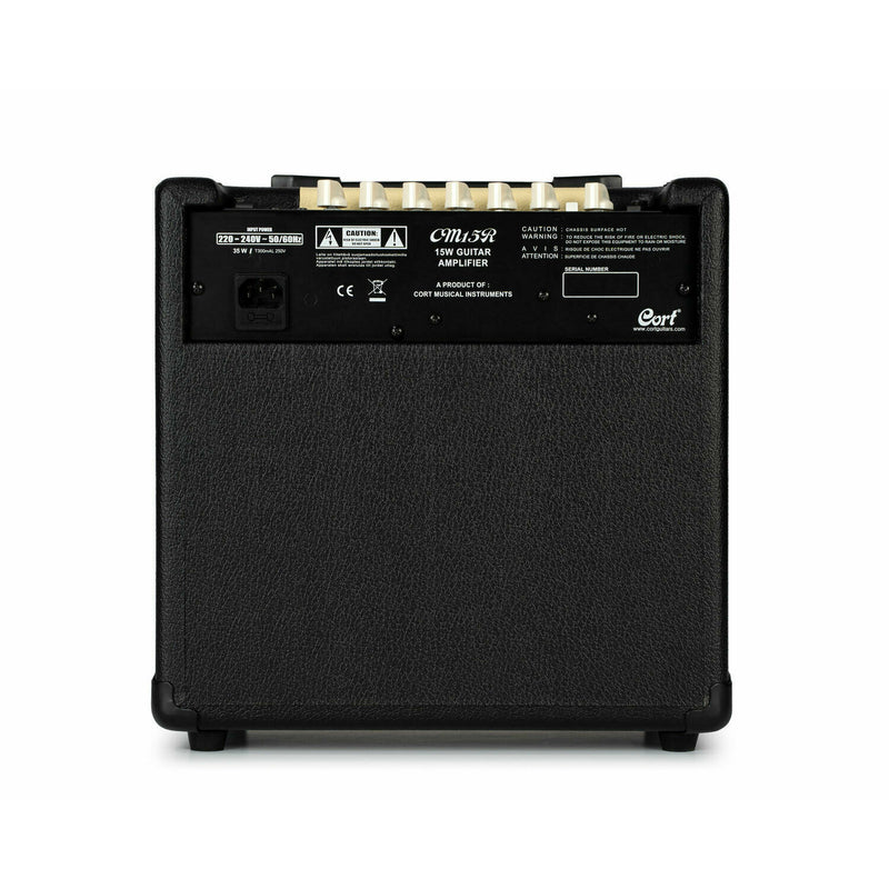 Cort CM15R Electric Guitar Combo 15 Watt With Digital Reverb, Black Finish