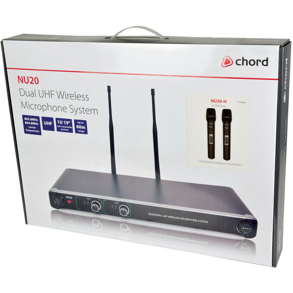 Chord NU20 Dual UHF Wireless Microphone Systems NU20-H