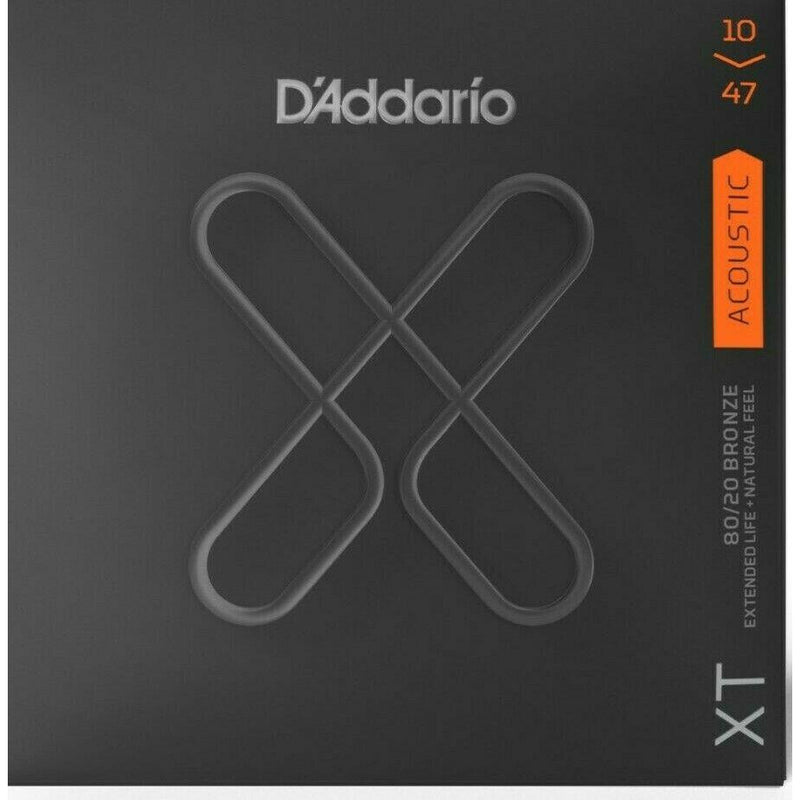 D'Addario XTABR1047 Acoustic Guitar Strings, 80/20 Bronze Extra Light 10-47