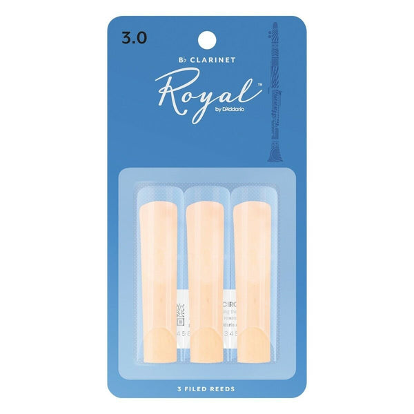 Royal by D'addario  Bb Clarinet Reeds Strength 3 (Pack Of 3) - RCB0330