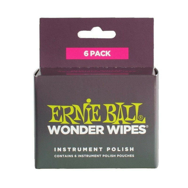Ernie Ball 4278 Wonder Wipes Body Polish (6 Pack) Cleans, Shines And Protects.
