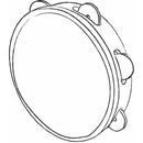 Headed Tambourine 25cm (10"), By Chord. 8 x Pairs Of Jingles