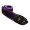 Rotosound STR9 High Quality Webbing Strap Leather Ends Lilac Stripe