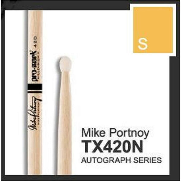Drumsticks By Promark. Hickory TX420N Mike Portnoy Nylon Tip Drumsticks