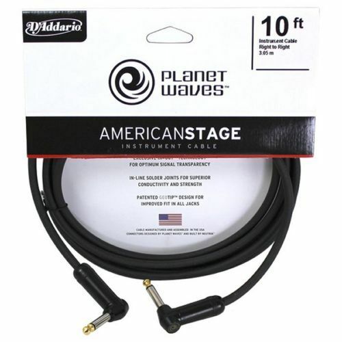 D'Addario PW-AMSGRR-10 American Stage 10ft Dual Right Angle Instrument Cable