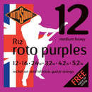 3 FOR £16 Rotosound R12 Roto Purple Nickel Electric Guitar Strings 12-52 Med/Hvy