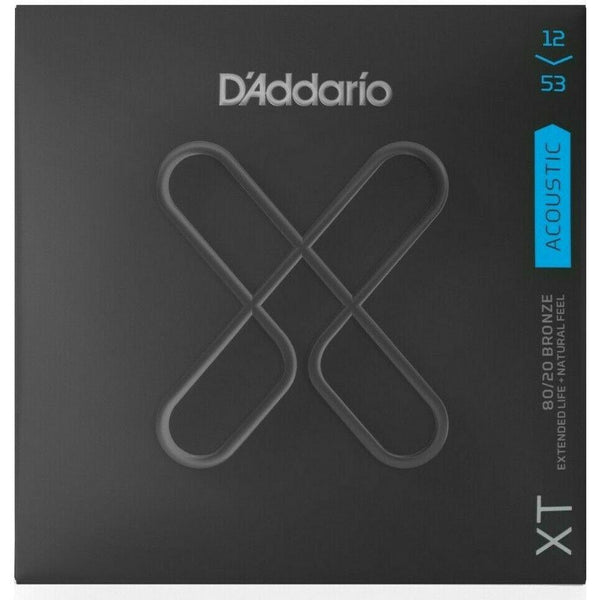 D'Addario XTABR1253 Acoustic Guitar Strings, 80/20 Bronze Light 12-53