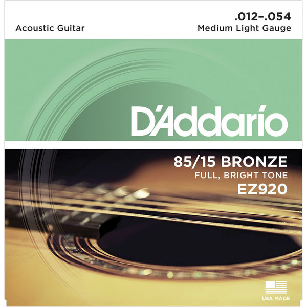 2 X D'addario EZ920 Bronze Acoustic Guitar Strings 12, 16, 25w, 34w, 44w, 54w