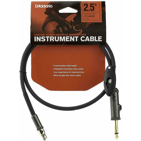 D'Addario PW-WG-02 Wireless Transmitter Instrument Cables - Straight Plug