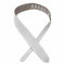 D'Addario 25BL02 Classic Leather Guitar Strap - White, 2.5" Wide, 53" Length.